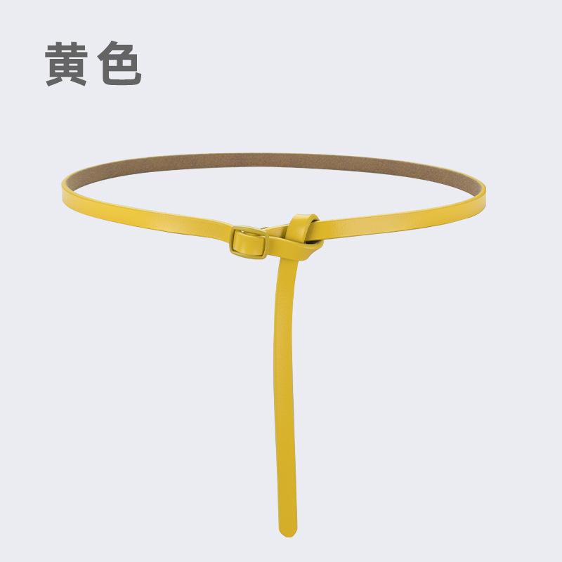 Knotted Leather Thin Belt Women'S Personality Casual Waist Chain Women'S Decorative Dress Shirt Belt