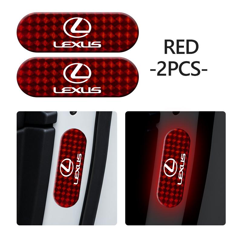 QGVLA1 For Lexus Car Door Safety Warning Reflective Mark 3D Sticker RX350 IS250 IS200 GS300 LX570 RC350 UX250h ES350