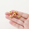 5pcs/lot 10mm 18K Gold Color Plated Brass Big Hole Beads Spacer Beads for Bracelet Necklace DIY Jewelry Making Accessories