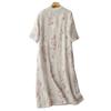 Women's Roll Tab Sleeve Cotton Dress