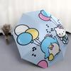 Hello Kitty, Penguin Automatic Open/Close Umbrella-Cute Umbrella with Cute Design, Portable 3-Fold Compact Umbrella for Men & Women, Hallowe