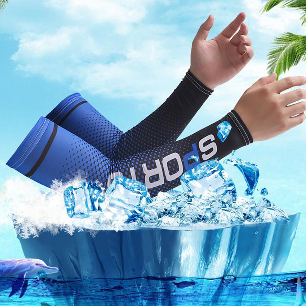 Ice Silk Arm Sleeves Cooling Sports Sleeves Arm Cover Compression Sleeves Sun Protections Arm Sleeves Cycling Sleeves