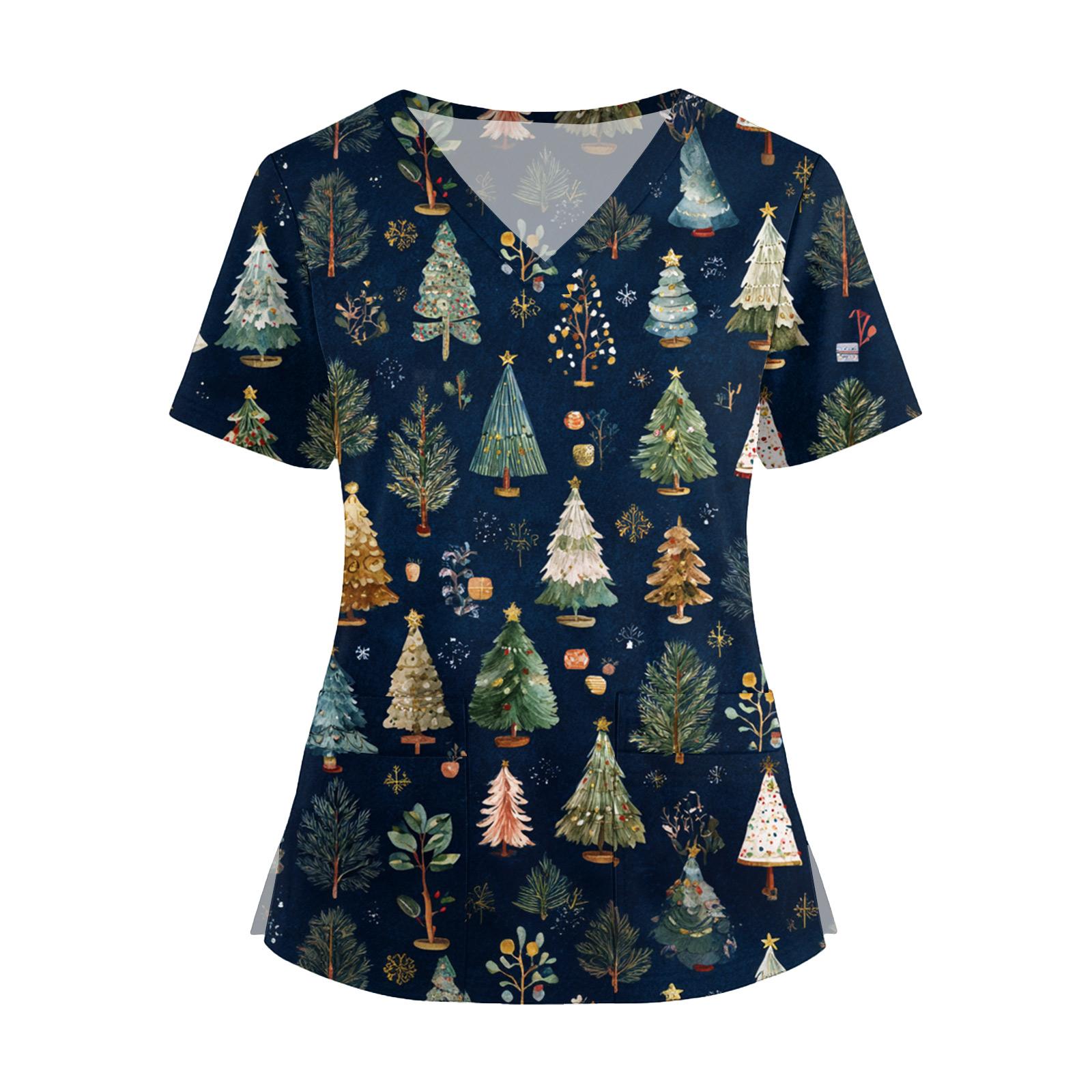 

Женская мода V-образный вырез короткий рукав комбинезон с карманами принт топы одежда M