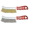 Wire Brush Set 2Pcs Stainless Steel Wire Brushes for Cleaning Metal Rust Dirt with Ergonomic Handle Grip