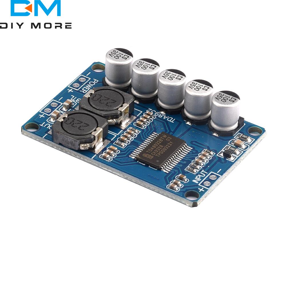 TDA8932 Digital Amplifier Board Module 35W Mono Low Power Stereo Amplifier AMP 10V- 30V DC 24V Output 2A Power Supply