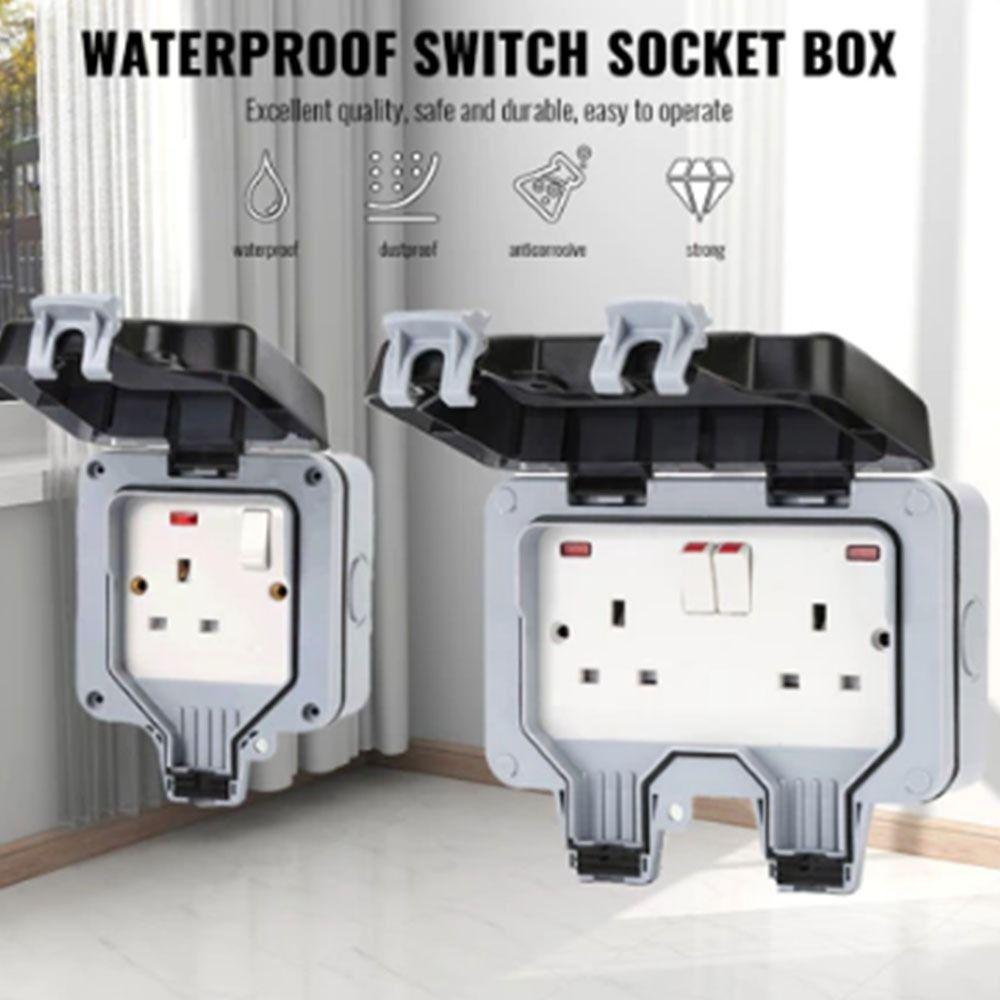 Waterproof Design Wall Switch Socket Dust Proof Power Socket Case Electrical Power
