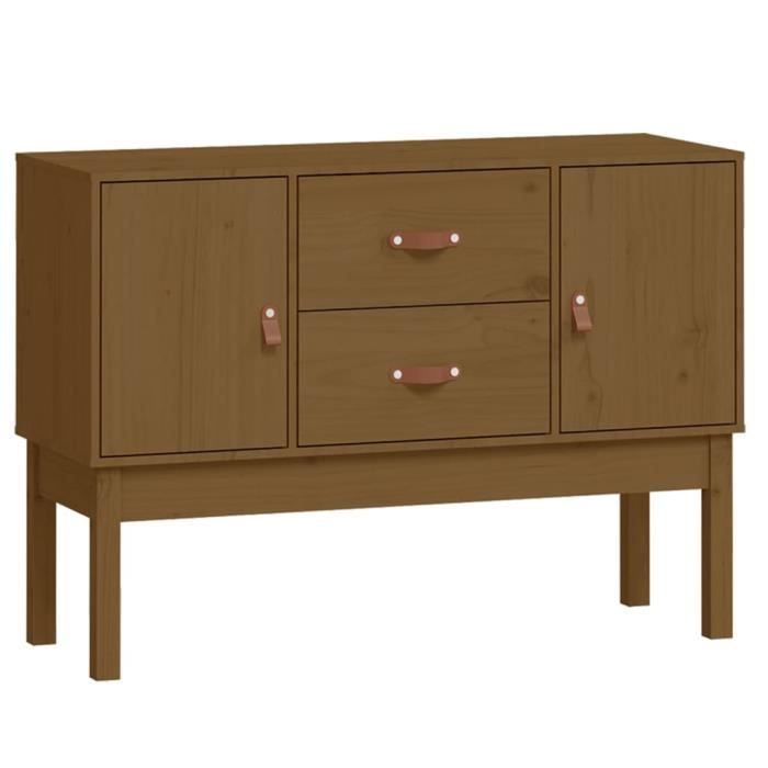 823527 vidaXL Buffet Marron miel 110x40x78 cm Bois massif de pin