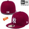 New Era 5950 Kids Cap White Logo Duck Canvas New York Yankees 11556992 Cardinal Snow White 6 12