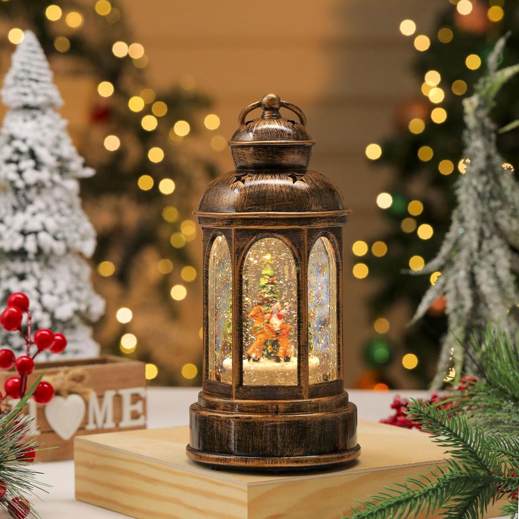 Luminous Santa Claus Music Box Lantern: Festive Christmas Decor Gift