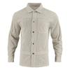 Men's Corduroy Button Down Shirts Casual Long Sleeve Shacket Jacket With Flap Pockets
