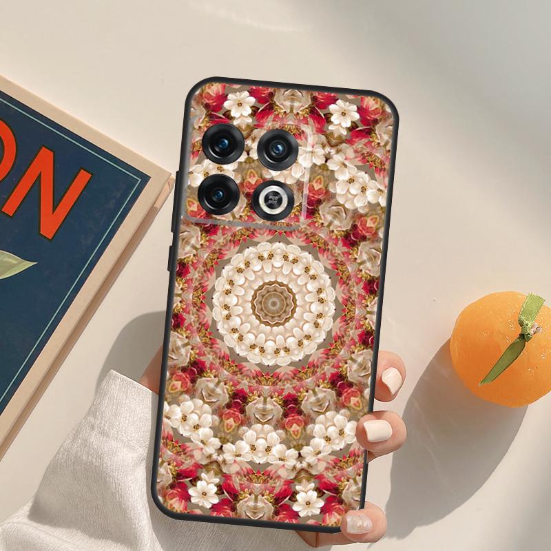 Floral Flower Mandala Design Case For OnePlus 13R 12R 10R 13T 10T 11 12 13 15 OnePlus Nord 5 CE 2 3 4 Lite N20 N30 Cover