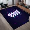 1 Stück 'Game Over'-Aufdruck, Design Teppich für Innenbereiche - Weich, Rutschfest und Langlebig, Gaming-Zimmer-Dekoration für Schlafzimmer, Wohnzimmer