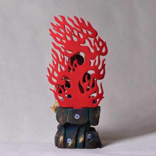 Acala Buddha Statue, Wood Carving, Boxwood, Protective Principal Deity, Wooden Buddha Statue, Protection from Evil and Misfortune (Acala Statue - Exqu