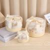Wedding Wedding Candy Gift Box Round Handheld Ribbon Gift Packaging Box Chinese Traditional Handbag Party Favors Supplies