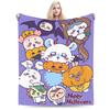 Chiikawa Catoon Flannel Blanket Grabber Kawaii Customized Throw Blankets for  Sofa Bedding Lounge 125*100cm Bedspread