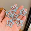 6Pcs/Set Cute Colors Children Sweet Barrettes Shiny Star Women Hairpins Baby Girls Hair Clips