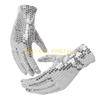 49MD Internet Celebrity Gloves Fashion Stage Performance Sequins Short Glove Black Silver Red Yellow Blue Shinning Mittens