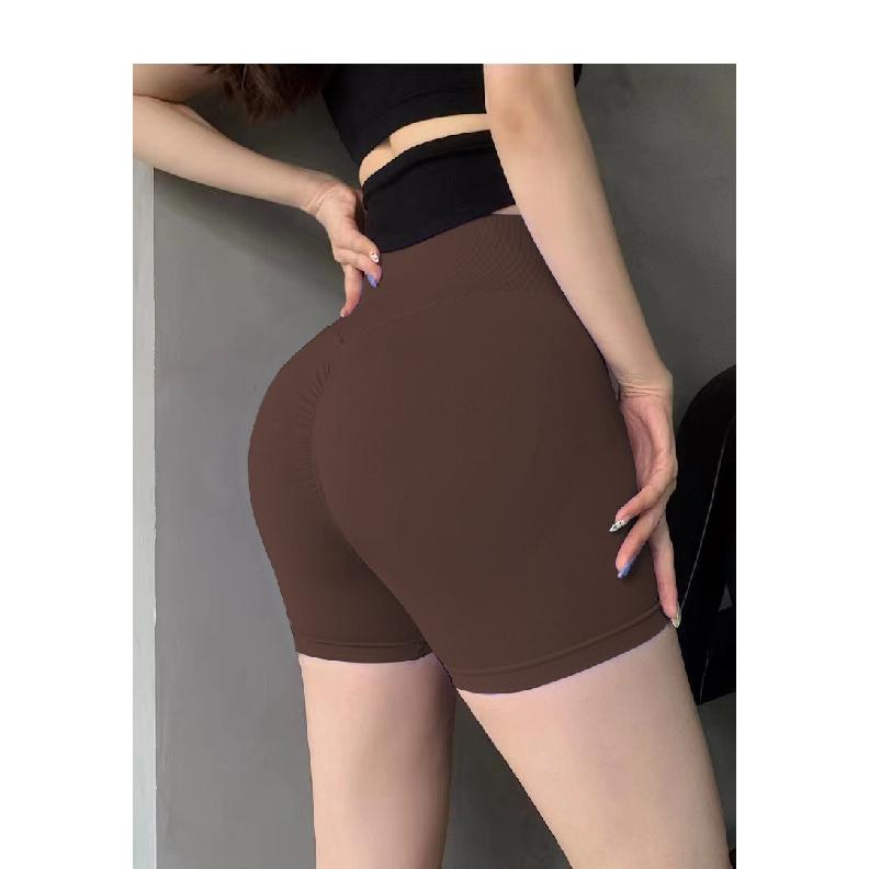 Yoga Shorts Seamless High Waisted Lifting Buttocks Peach Buttocks Summer Running Shorts Fitness Shorts For Women