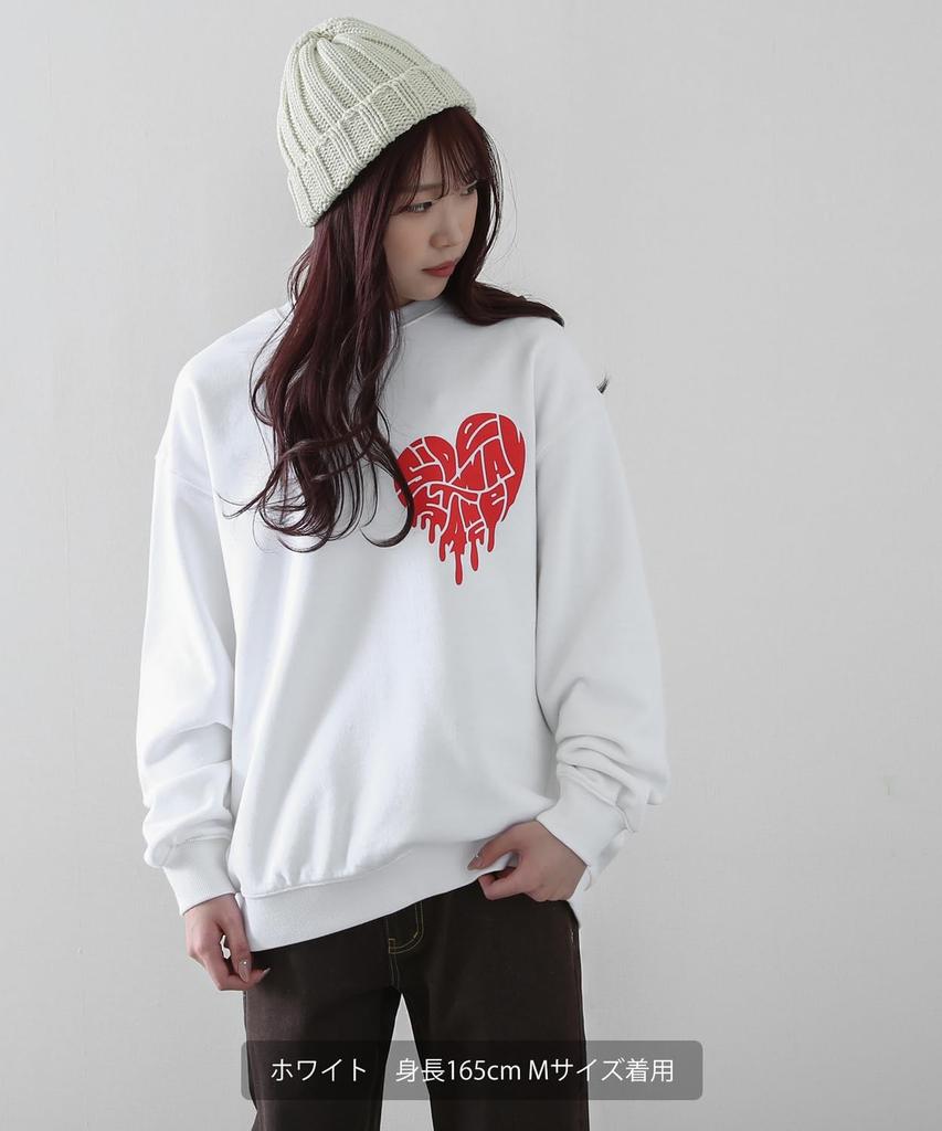 [VERBESSERT] [SIDEWAYSTANCE] Drip Logo Herz Fleece Sweatshirt