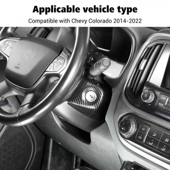 Carbon Fiber Engine Start Stop Button Switch Cover Trim for Chevy Colorado 2014+