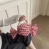 Sweet Candy Bag Grid Candy Bag Cloth Red Plaid Crossbody Bag Printed Shoulder Bag  Student