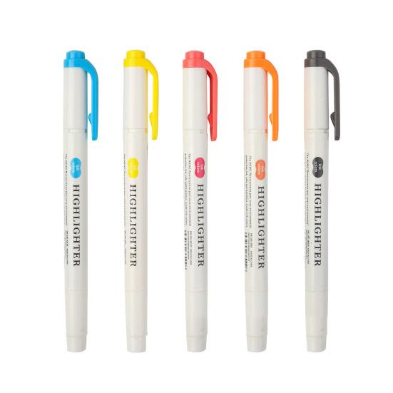 5/35 Stück Echte Milde Textmarker Doppelspitze Pastell Textmarker Stift Sortierte Farben Marker