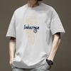 American Style Short Sleeved T-shirt for Men In Summer New Hong Kong Style Ins Trendy Brand Letter Print Loose Oversized Pure Cotton Half Sleeve