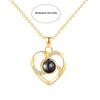 Unique Love Projection Necklace Hollow Heart Necklace Couples Jewelry Fashion Heart Neck Jewelry Suitable for Gifts