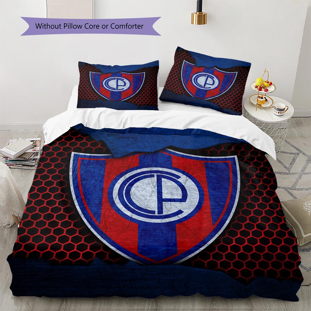 Club Cerro Porteño Pattern Bedding Quilt Set Home Decoration Gift (1 * duvet cover + 2 * pillowcase without core)