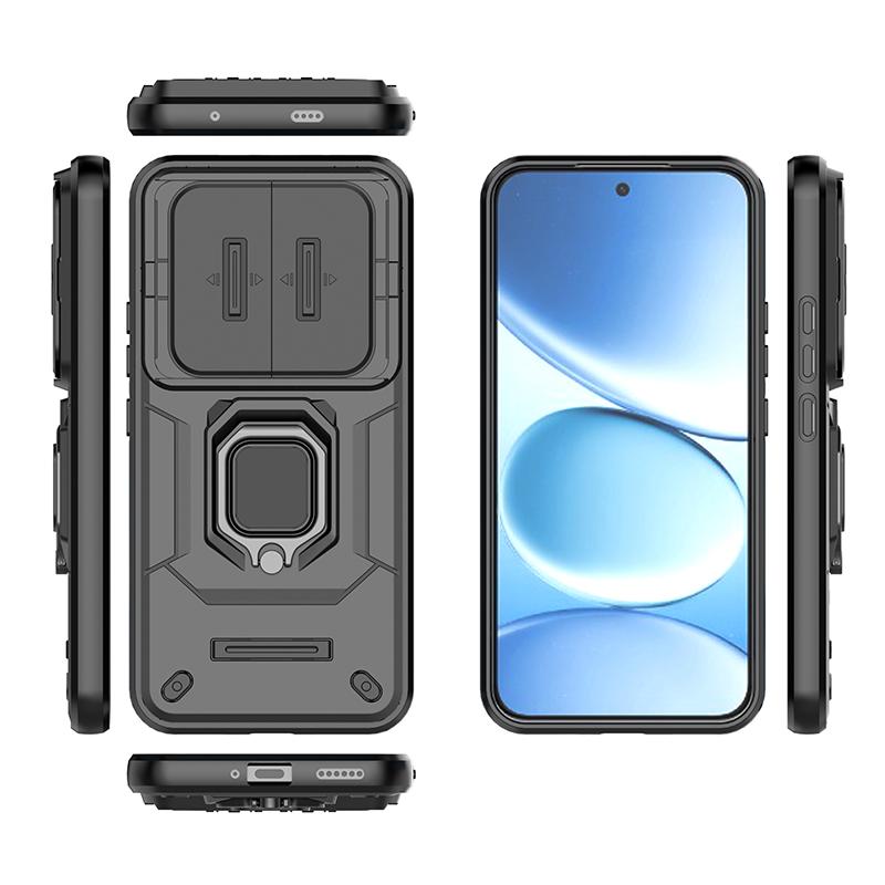 Armor Funda für POCO M8 / M8 Pro 5G Hülle Schiebbarer Kamera-Ringständer Schutz Rückseite Stoßfest Capa