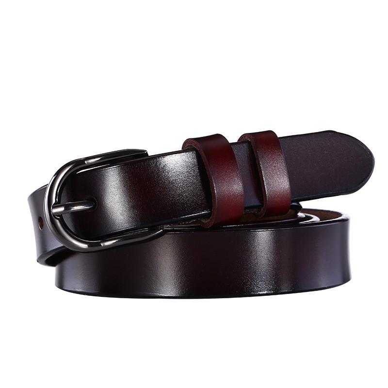 Genuine Leather Womens Belt With Metal Pin Buckle For Casual Wear And Fashion Accessory