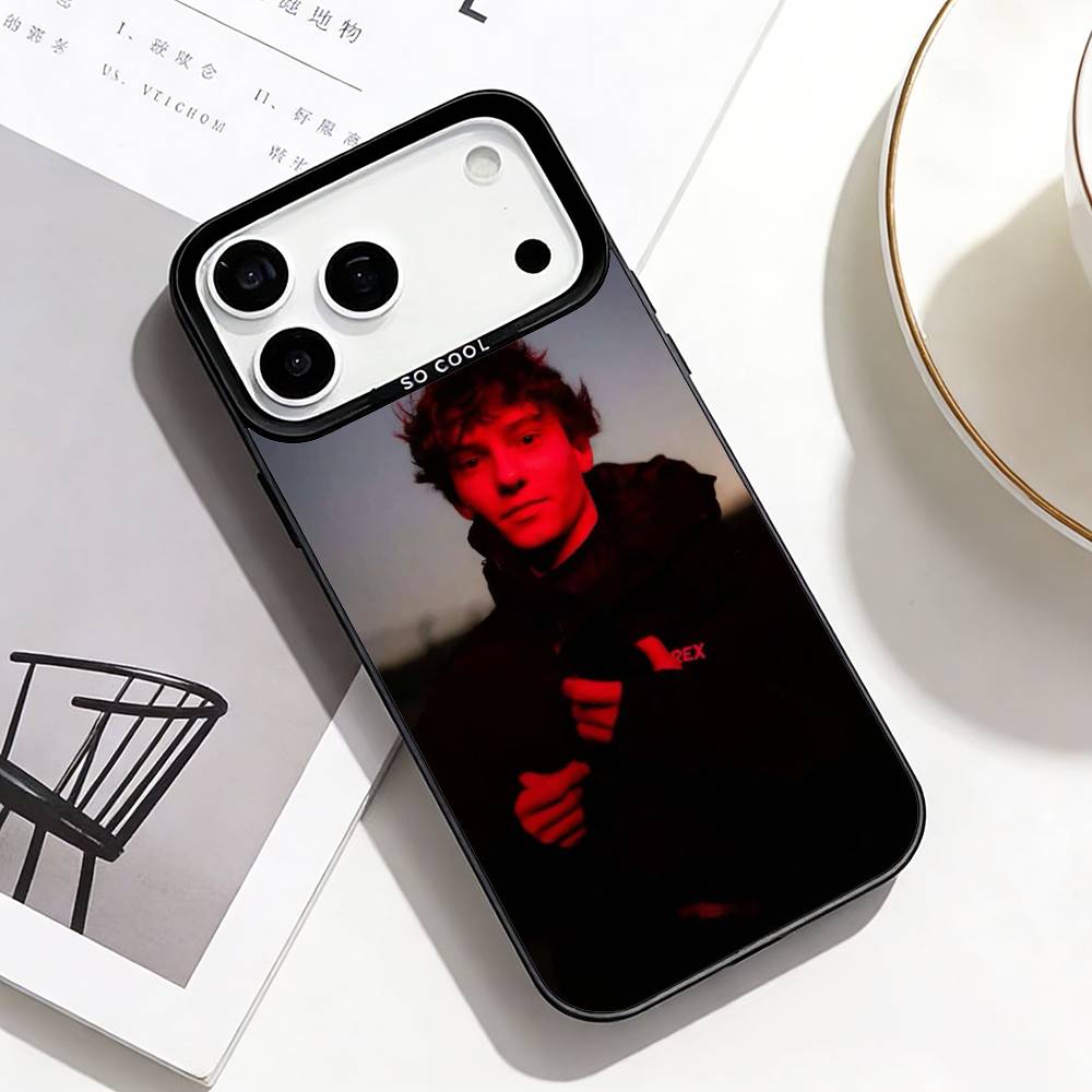 Racing Thrill Star K-Kimi Antonelli Handyhülle Für iPhone17,16,15,14,13,12,Pro Max Schwarzfarben Versilbert Innenabdeckung