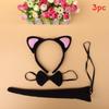 Halloween Animal Tiger Headpiece With Red Horns Demon Headband For Cosplay