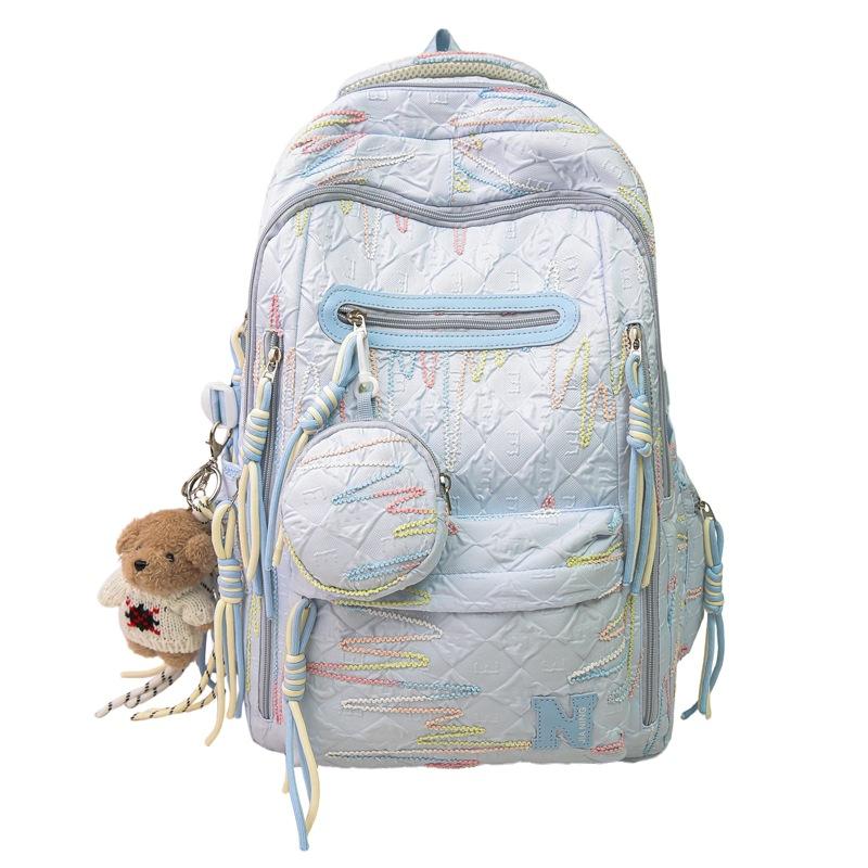 Schoolbag Schoolbag Female High School Student Class Commuter Bag Trendy Cool Ins Backpack Junior High School Girl Cute Travel Shoulders