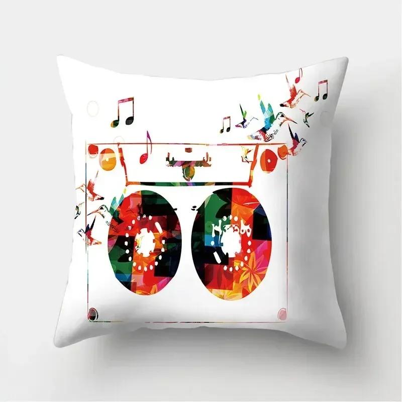 40/45/50Cm Musical Note Cushion Cover Home Decorative Pillowcase Covers For Living Room Lounge Coffee House Pillow Case