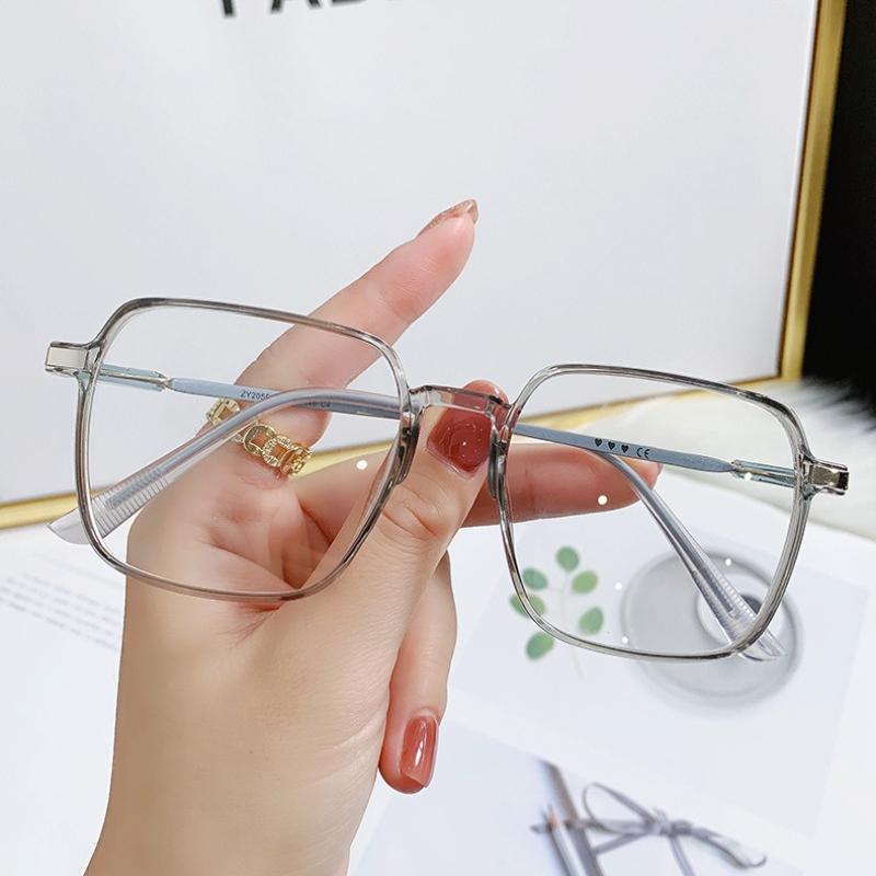Square Anti Blue Lightweight Design Myopic Glasses Stylish Women Minus Diopter Eyewear Unisex Prescription Eyeglasses with Diopter 0 To -6.0
