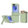 Phone Case For Samsung Galaxy Z Flip 7 FE 6 5 4 3 Flip6 Flip7 Multifunctional Card Holder Hinge Protection Kickstand Cover