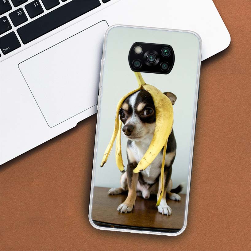 Pouzdro na telefon pro štěně čivavy, psíky v šálku, pro Xiaomi Mi 11 Lite 11i 12X 12 9 8 11T 10T 9T Pro 10 5X 6X Ultra 5G Kryt Coque Capa