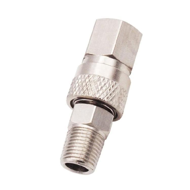 1/8 NPT High Pressure Stainless Steel Quick Disconnect Quick Coupler Socket Filling Charging Adapter Male Thread