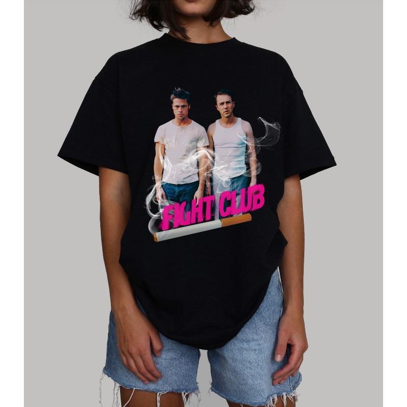 Fight Club 90s Movie Theme Tshirt Unisexs Tshirt Summer New Harajuku Style Unisex Casual Tshirt S