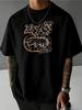 Graffiti Style Crocodile Graphic Tee for Unisex Breathable 100 Cotton Perfect for Summer Streetwear and Urban Fashion Vibe