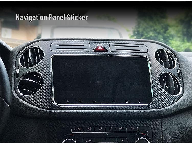 Volkswagen Tiguan 10-17 Innenraum Kohlefaser Kratz- & Trittschutz Konsole & Tür Kit