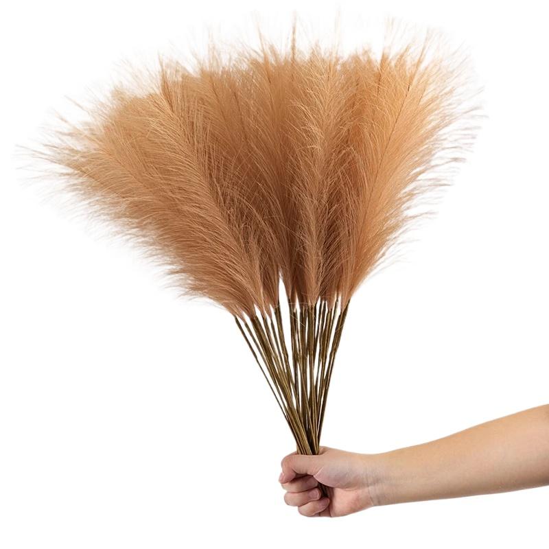 10pcs Artificial Puff Reed Photography Props 55m Simulated Reed Pampas Grass Flower Arranging Art