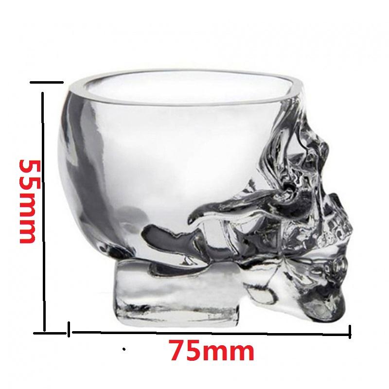 Bicchiere Teschio Trasparente Tazza Quarzo Trasparente Teschio Bar Teschio di Cristallo Bicchiere Vodka 75ml