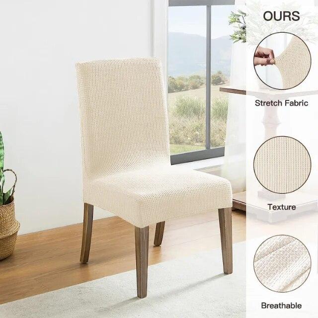 

2 шт. водонепроницаемый чехол на обеденный стул, флисовый эластичный чехол на стул, однотонный чехол на стул для кухни, банкета, свадьбы, дома сливовый