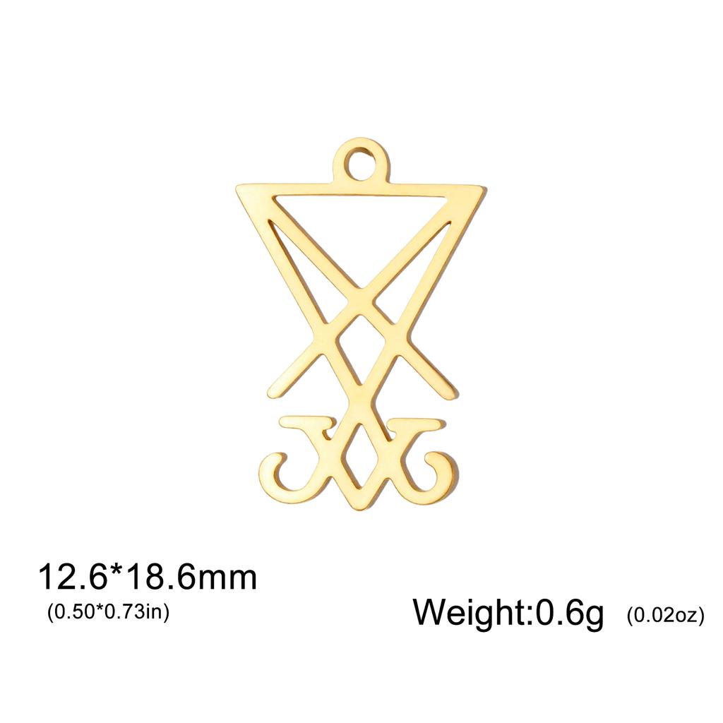 Teamer 5 pièces Pendentif Charme Symbole de Lucifer Pour Collier Bracelet Fabrication de Bijoux Mode Charms en Acier Inoxydable Vente en Gros 2026 Nouveau