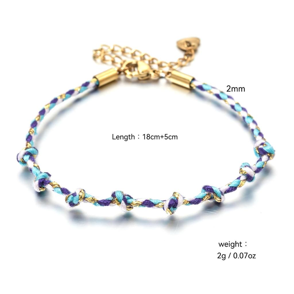 Personalized Bohemian Style Handmade Colorful Woven Bracelet for Women