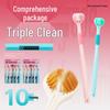 Haochi Liangpin U-shaped 3-Sided Soft Bristle Toothbrush, 10-Pack
