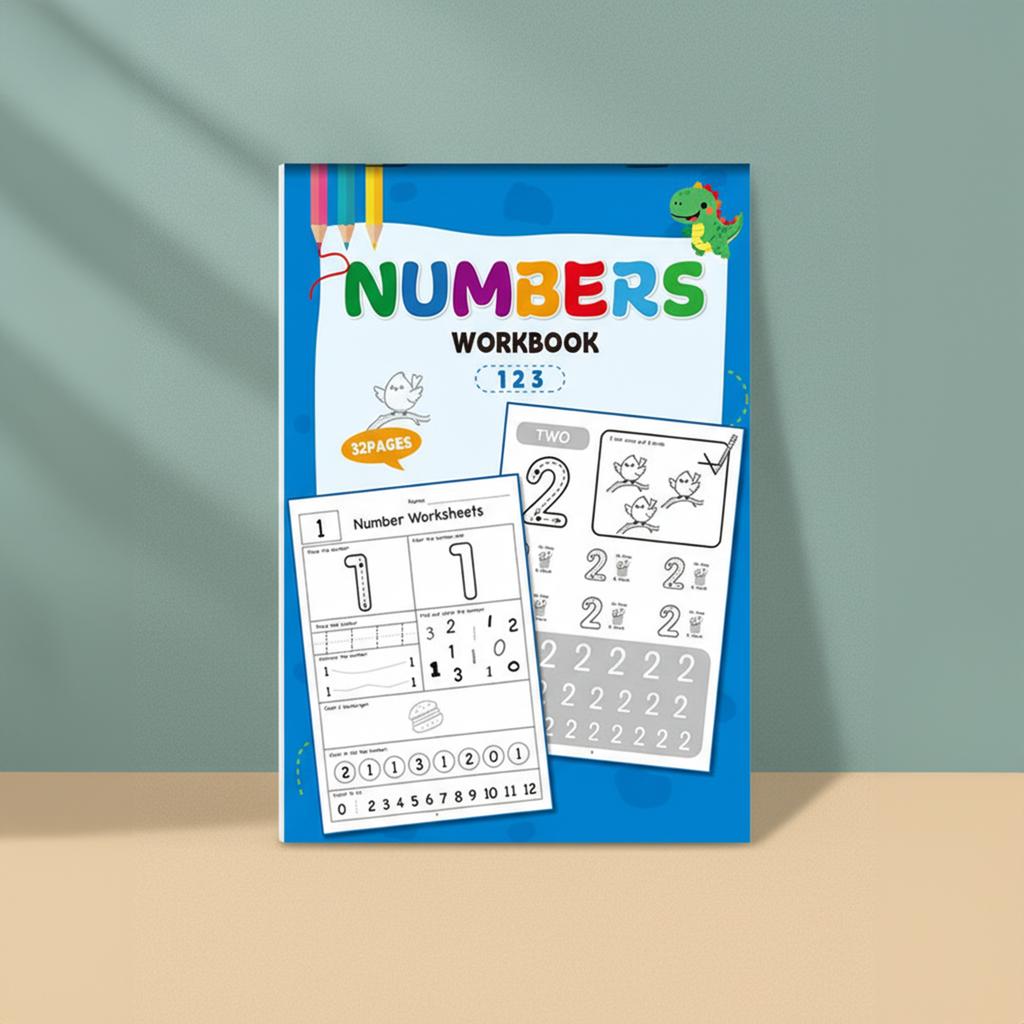 Kids Number Tracing Workbook For 3-6 Years Math Beginner With Eco-Friendly Paper
