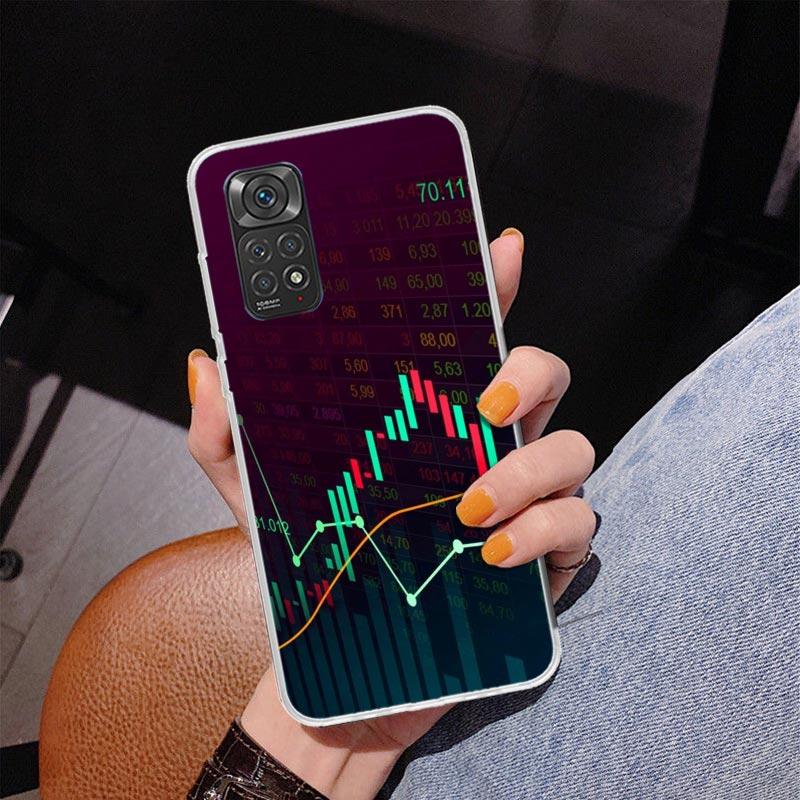Trade Investment Forex Stock Market Phone Case For Xiaomi Redmi Note 15 14 13 12S 12 11 Pro Plus 14S 11S 11E 10 10S 11T 5G Perso